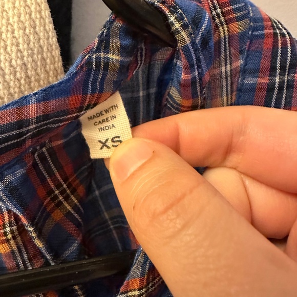 Doen Roselle Plaid Top XS - Picture 5 of 6